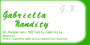gabriella mandity business card
